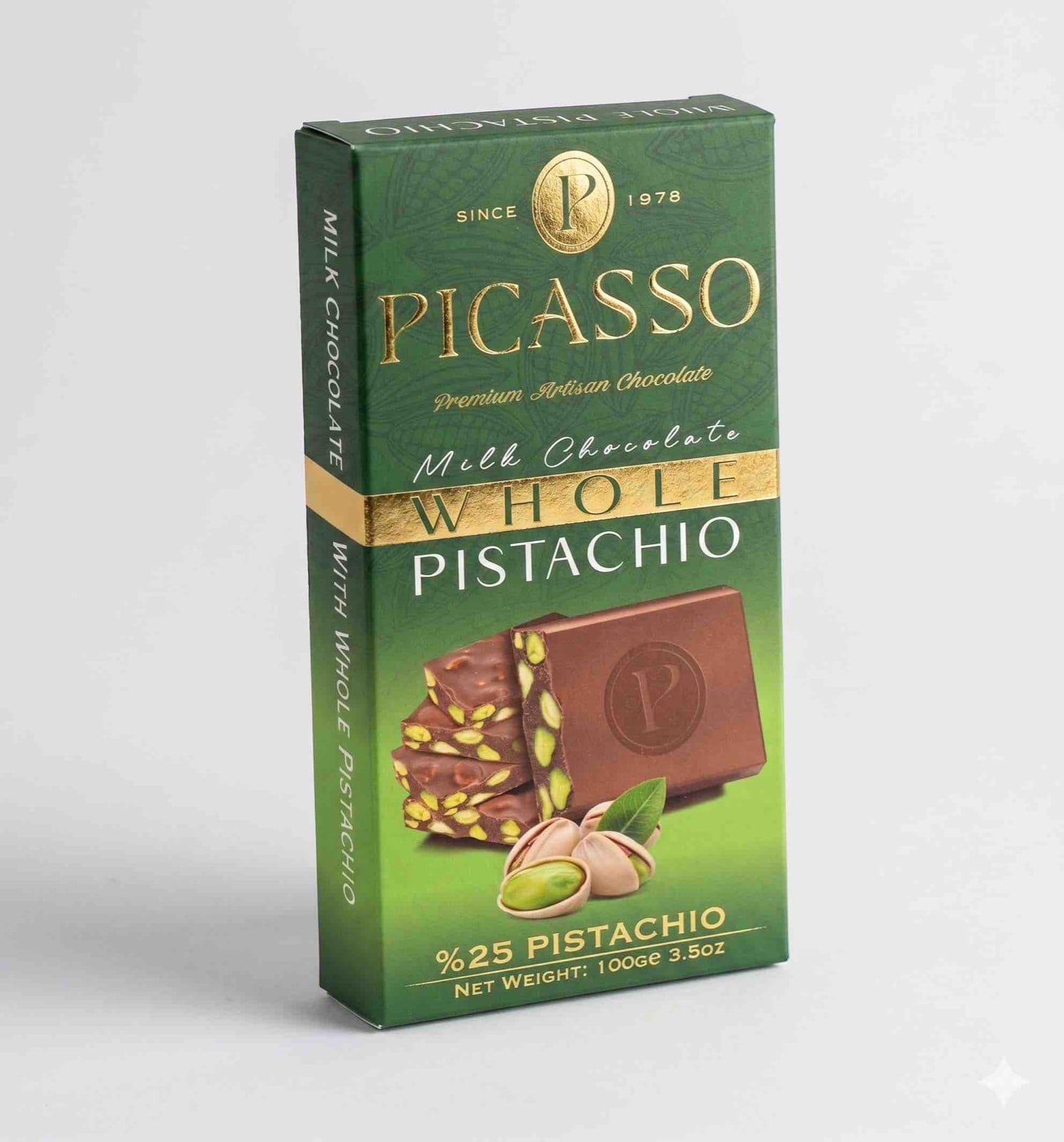VANELLI PICASSO MILK CHOCOLATE WITH PISTACHIO 100GR