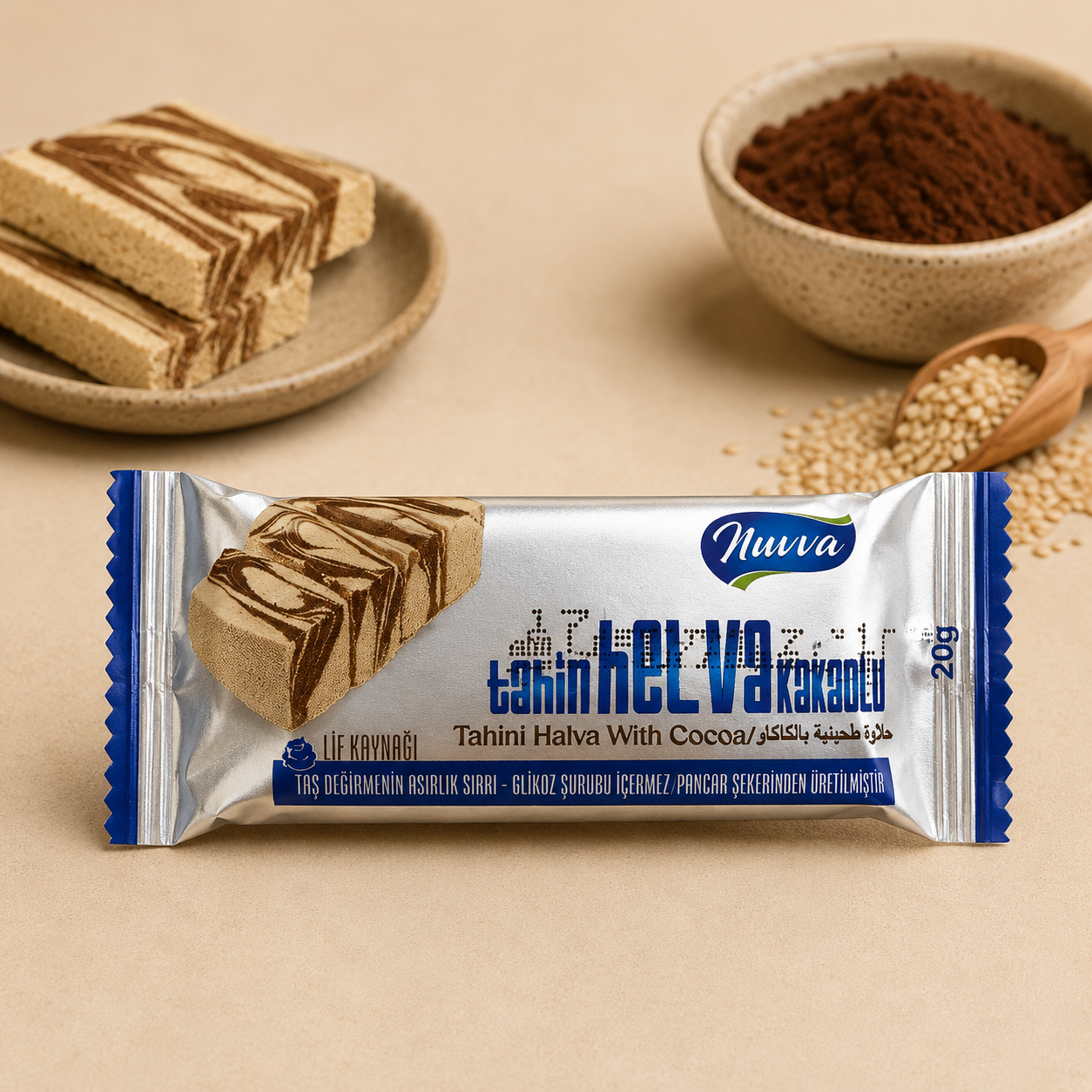 NUVVA TAHIN HELVA CACAO SINGEL PACK  20Gr