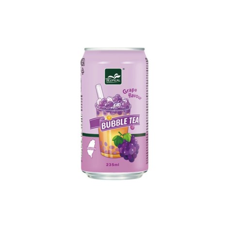 TROPICAL BUBBLE TEA GRAPE 235ML