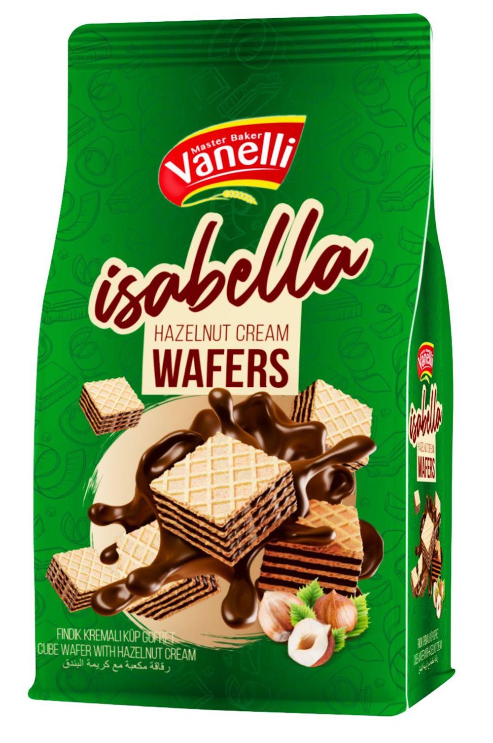 VANELLI ISABELLA CUBE WAFER WITH HAZELNUT 150GR.